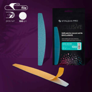 Recharge EXCLUSIVE 40 (30 Pcs) - Grain 100 - Avec mousse - Pour lime "Croissant" métal