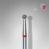 Embout diamant boule - rouge - diamètre 2.7 mm