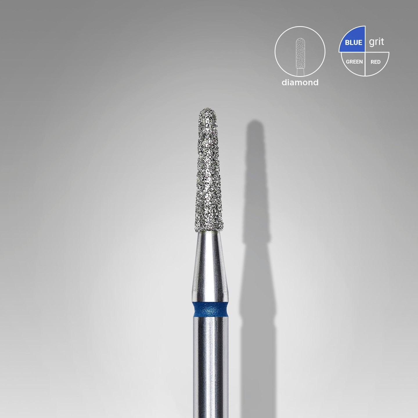 Embout diamant « Frustum », Bleu, Diamètre De La Tête 1.8 Mm, Partie Active 8 Mm