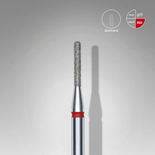 Embout diamant « Cylindre », Rouge, Diamètre De La Tête 1.4 Mm, Partie Active 8 Mm