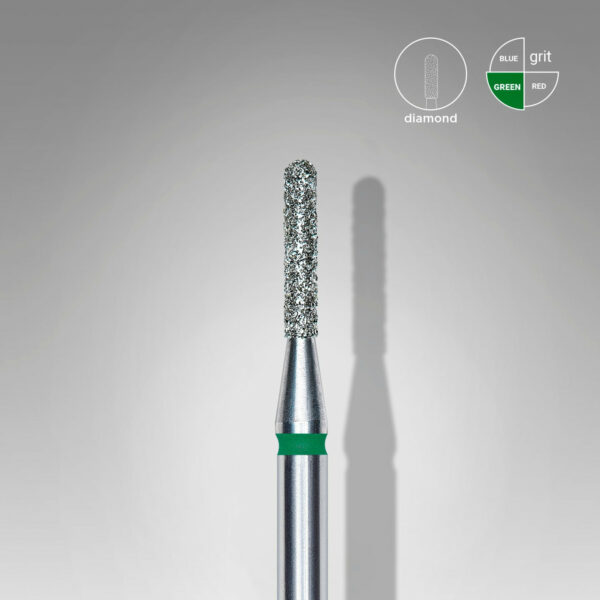 Embout diamant « Cylindre », Vert, Diamètre De La Tête 1.4 Mm, Partie Active 8 Mm