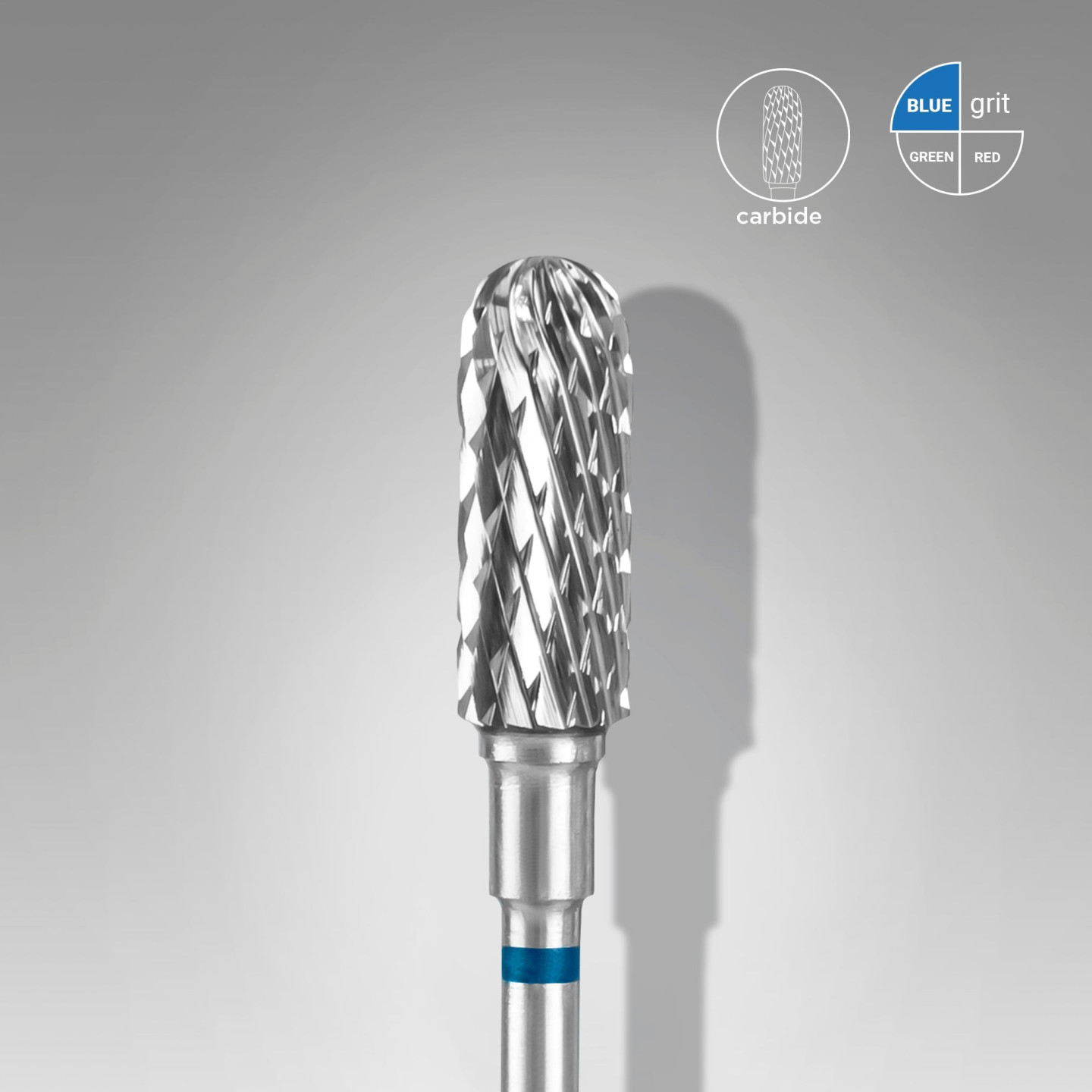 Embout Carbure, « Cylindre » Arrondi - Bleu - Diamètre Tête 5 Mm / Partie Active 13 Mm