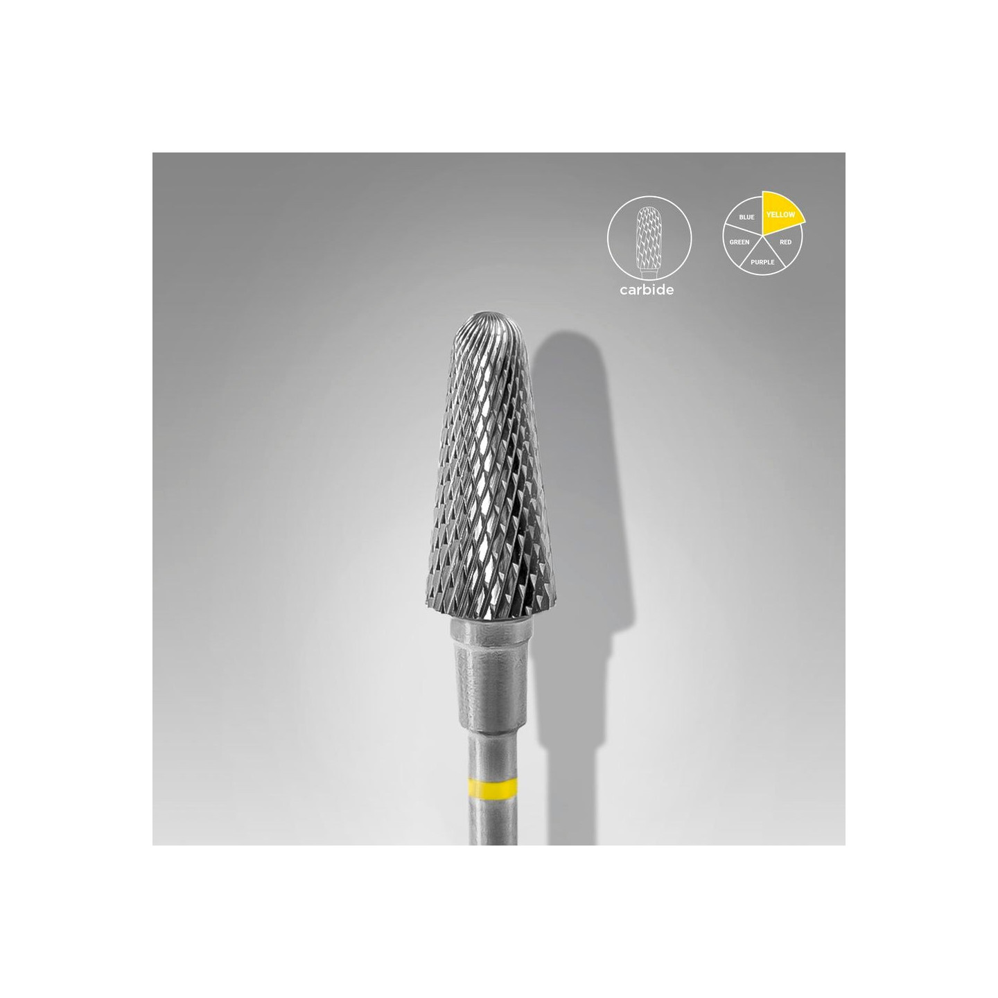 Embout Carbure, «Frustum», Jaune, Diamètre De La Tête 6 Mm / Partie Active 14 Mm