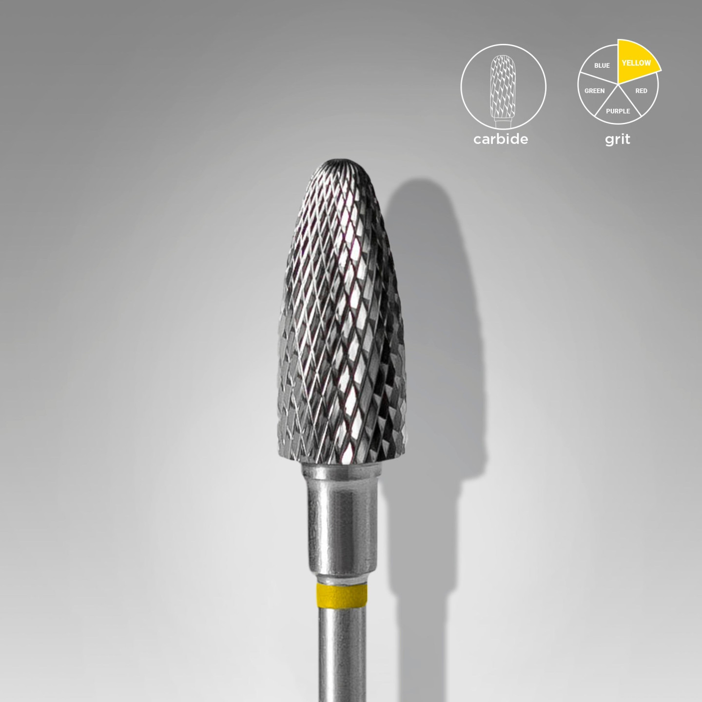 Embout Carbure, «Corn» Jaune, Diamètre Tête 6 Mm / Partie Active 14 Mm