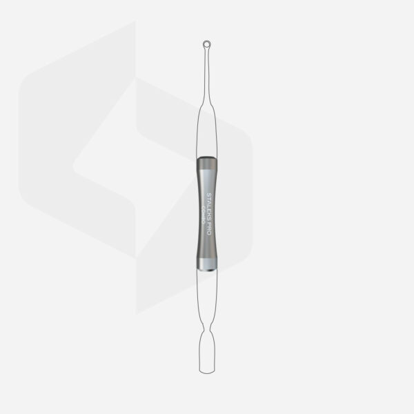 Poignée grise Combo UNIQ (repousse-cuticules interchangeables)