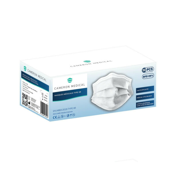 Masques Blancs (Uniquement pour la poussière / Boîte de 50)